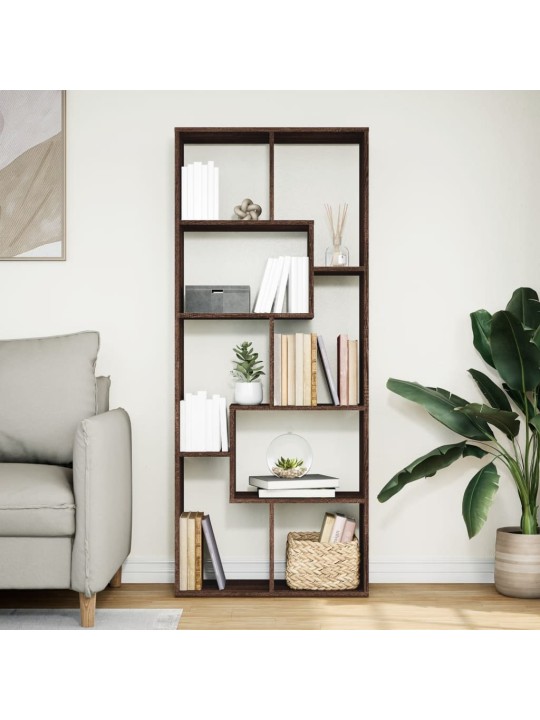 Knihovna/dělící stěna hnědý dub 67x25x161,5 cm kompozitní dřevo