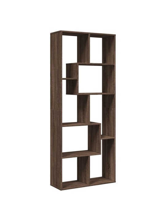 Knihovna/dělící stěna hnědý dub 67x25x161,5 cm kompozitní dřevo