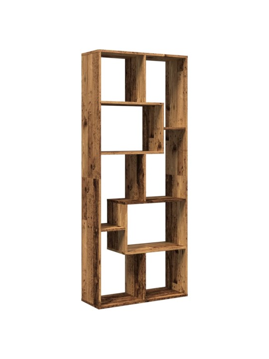 Knihovna/dělící stěna old wood 67x25x161,5 cm kompozitní dřevo
