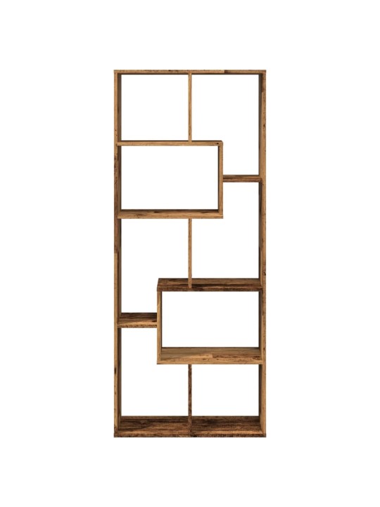 Knihovna/dělící stěna old wood 67x25x161,5 cm kompozitní dřevo