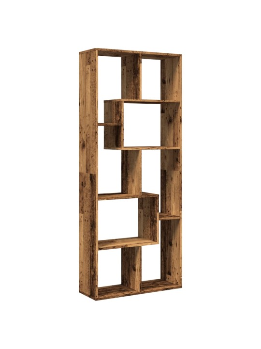 Knihovna/dělící stěna old wood 67x25x161,5 cm kompozitní dřevo