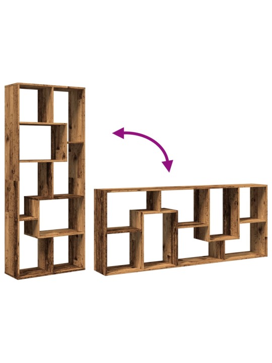Knihovna/dělící stěna old wood 67x25x161,5 cm kompozitní dřevo