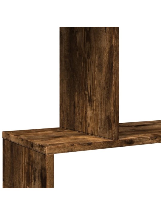 Knihovna/dělící stěna 6patrová kouřový dub 70x24x193cm kompozit