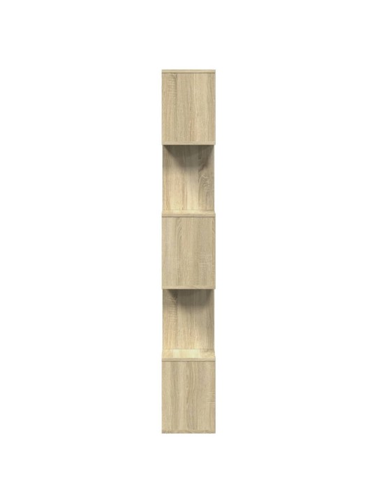 Knihovna/dělící stěna 5patrová dub sonoma 70x24x161 cm kompozit