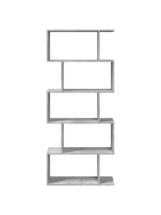Knihovna/dělící stěna 5patrová betonově šedá 70 x 24 x 161 cm