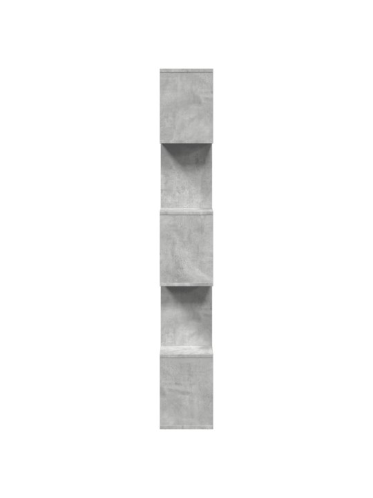 Knihovna/dělící stěna 5patrová betonově šedá 70 x 24 x 161 cm