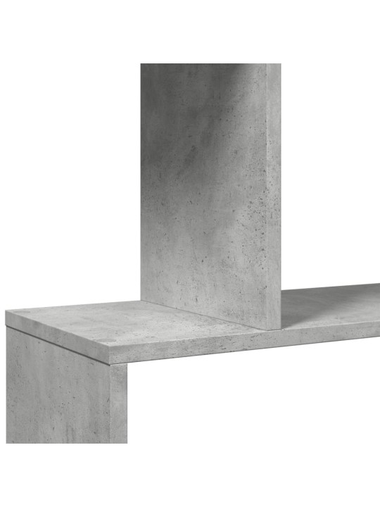 Knihovna/dělící stěna 5patrová betonově šedá 70 x 24 x 161 cm