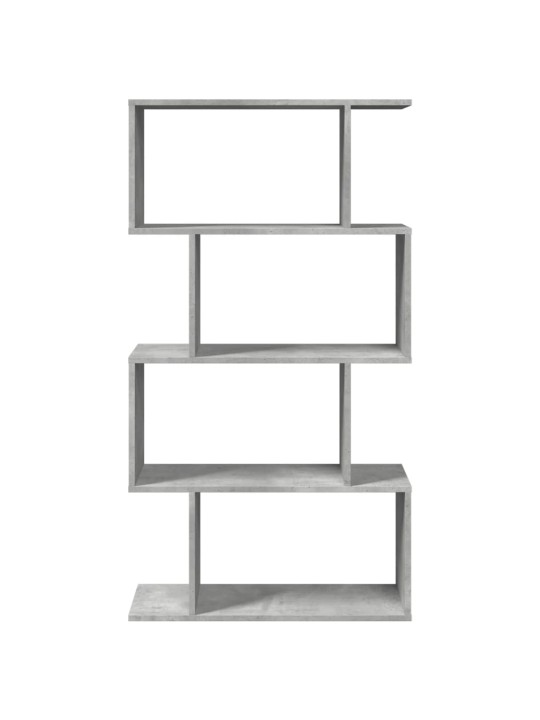 Knihovna/dělící stěna 4patrová betonově šedá 70x24x129 cm