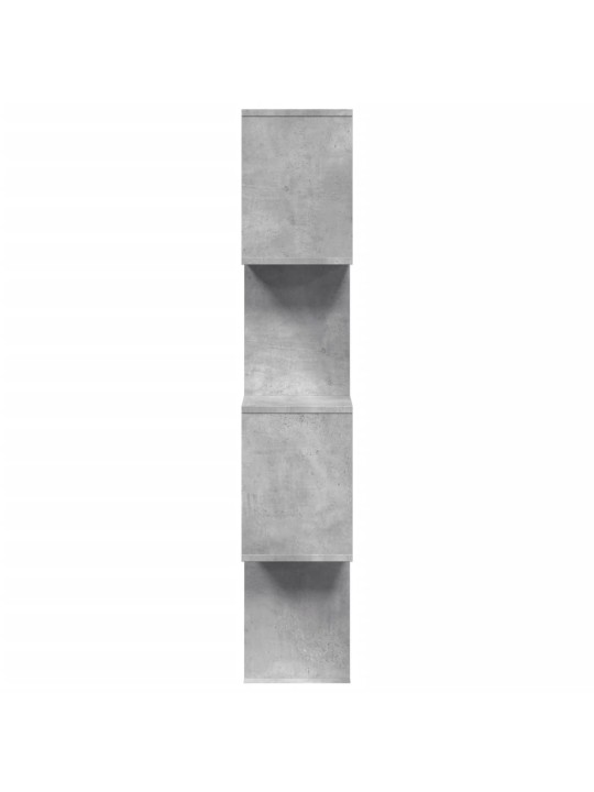 Knihovna/dělící stěna 4patrová betonově šedá 70x24x129 cm