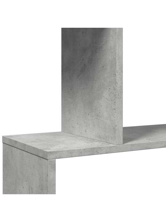 Knihovna/dělící stěna 4patrová betonově šedá 70x24x129 cm
