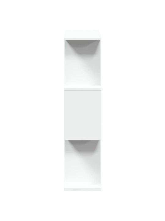 Knihovna / dělicí stěna 3patrová bílá 70 x 24 x 97 cm kompozit