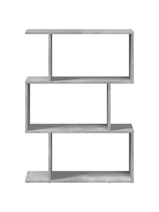 Knihovna / dělicí stěna 3patrová betonově šedá 70 x 24 x 97 cm