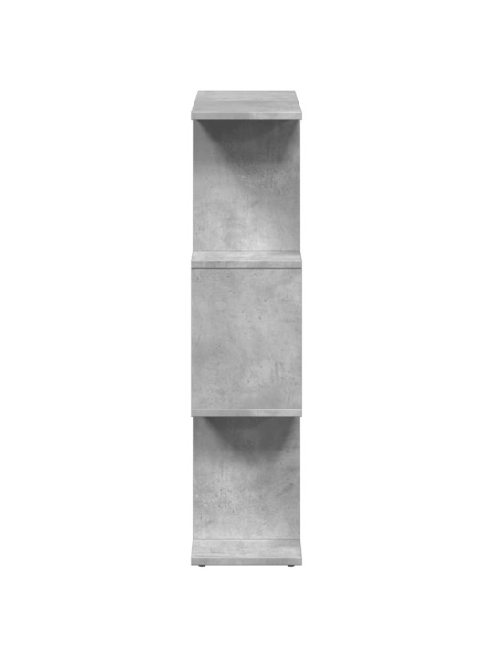 Knihovna / dělicí stěna 3patrová betonově šedá 70 x 24 x 97 cm