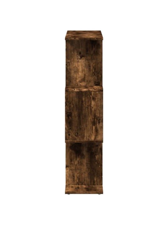 Knihovna/dělicí stěna 3patrová kouřový dub 70x24x97 cm kompozit