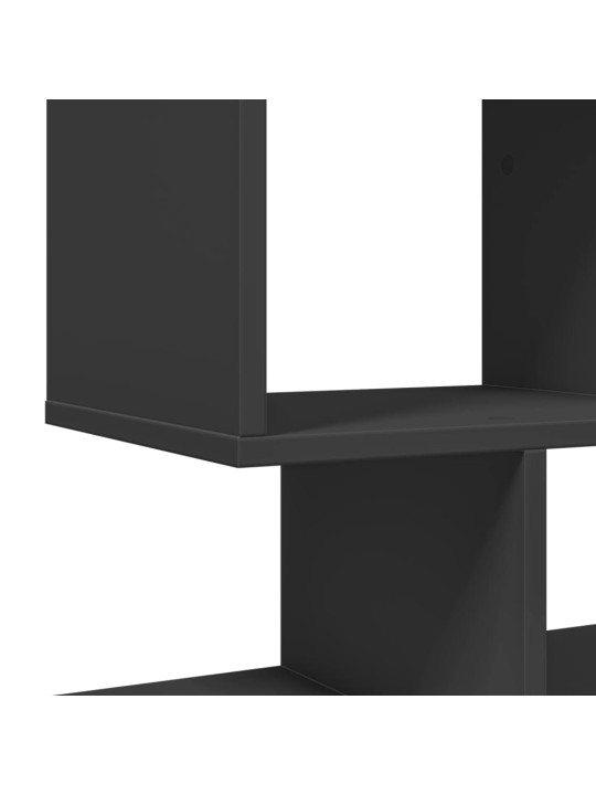 Knihovna / dělicí stěna černá 92 x 29 x 112 cm kompozitní dřevo