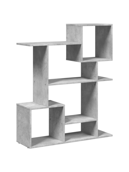 Knihovna / dělicí stěna betonově šedá 92 x 29 x 112 cm kompozit