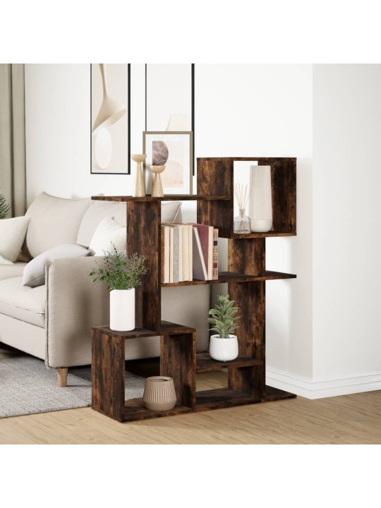 Knihovna/dělicí stěna kouřový dub 92x29x112 cm kompozitní dřevo