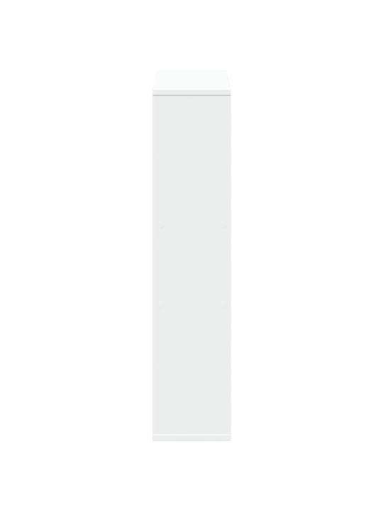 Knihovna bílá 63 x 20 x 90 cm kompozitní dřevo