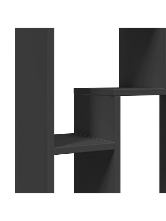 Knihovna černá 63 x 20 x 90 cm kompozitní dřevo