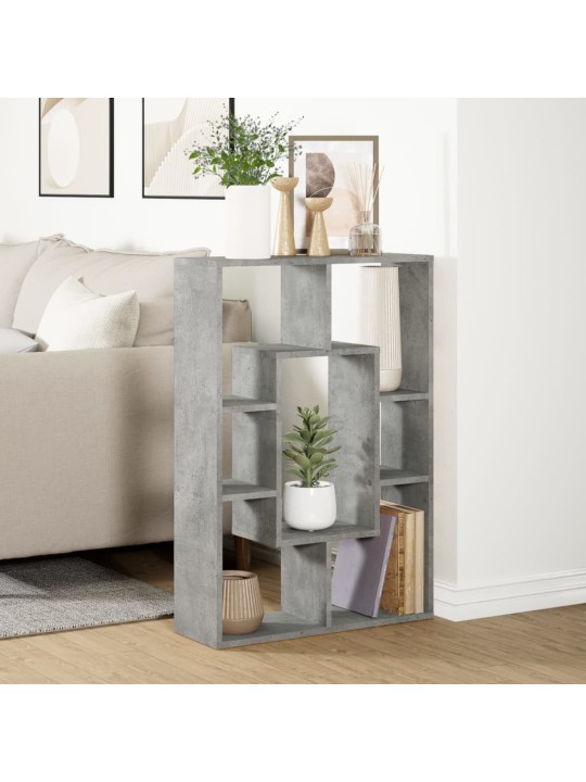 Knihovna betonově šedá 63 x 20 x 90 cm kompozitní dřevo