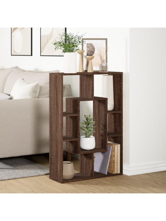 Knihovna hnědý dub 63 x 20 x 90 cm kompozitní dřevo