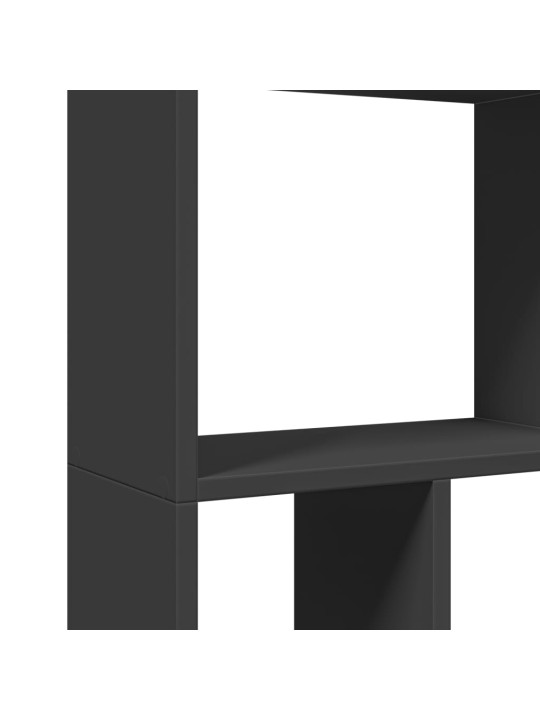 Knihovna černá 60 x 20 x 120 cm kompozitní dřevo