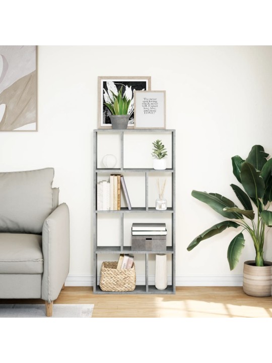 Knihovna betonově šedá 60 x 20 x 120 cm kompozitní dřevo