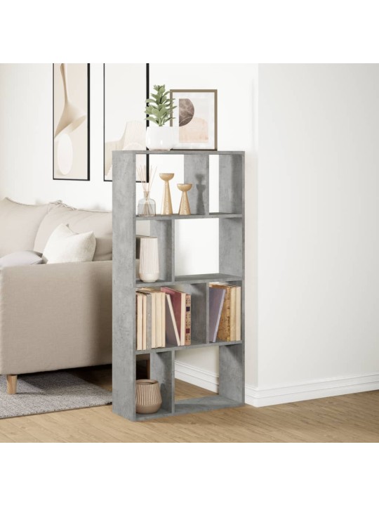 Knihovna betonově šedá 60 x 20 x 120 cm kompozitní dřevo