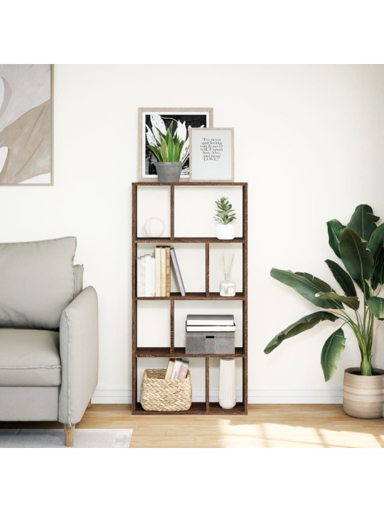 Knihovna hnědý dub 60 x 20 x 120 cm kompozitní dřevo
