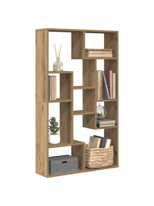 Knihovna dub artisan 72 x 20 x 120 cm kompozitní dřevo