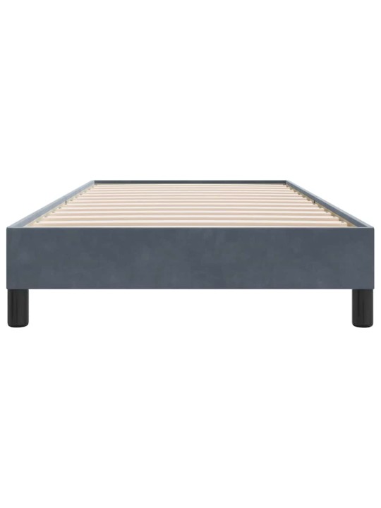 Rám postele bez matrace tmavě šedý 80x210 cm samet