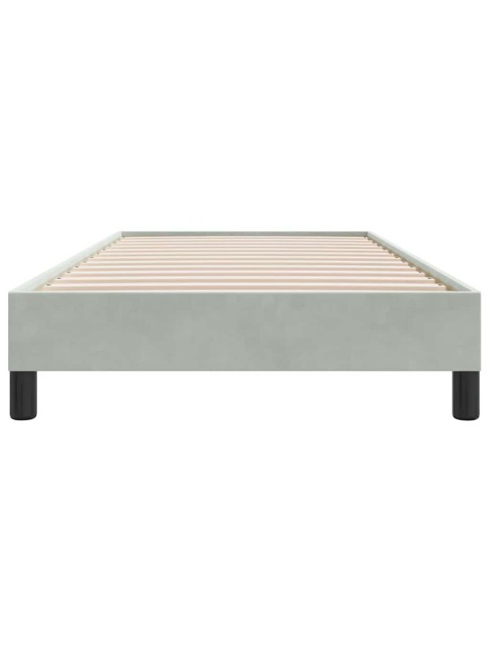 Rám postele bez matrace světle šedá 90x210 cm samet