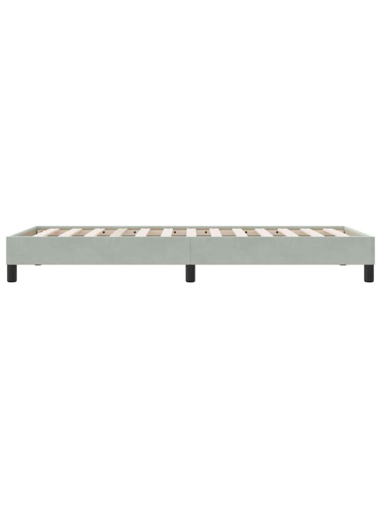 Rám postele bez matrace světle šedá 90x210 cm samet