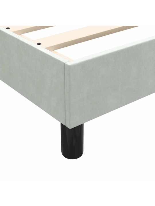 Rám postele bez matrace světle šedá 90x210 cm samet