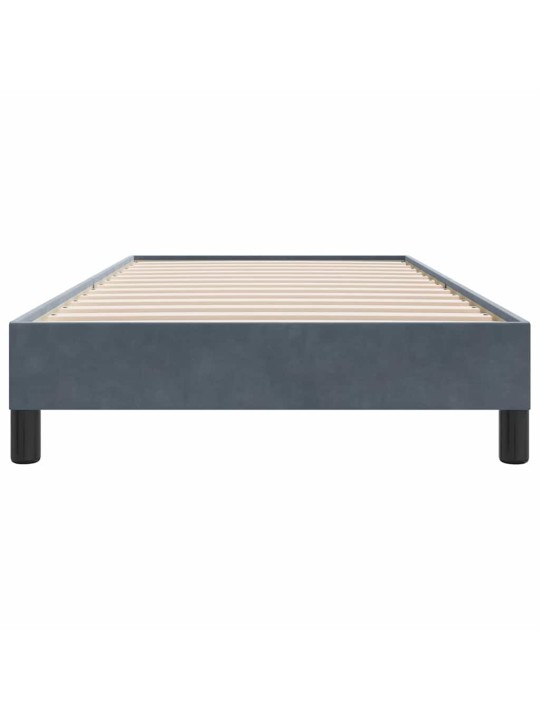 Rám postele bez matrace tmavě šedý 90x210 cm samet