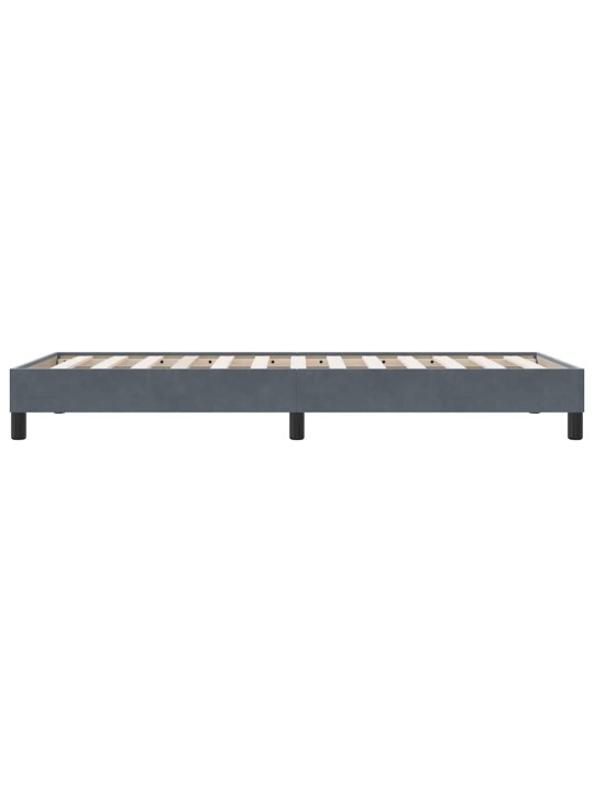 Rám postele bez matrace tmavě šedý 90x210 cm samet