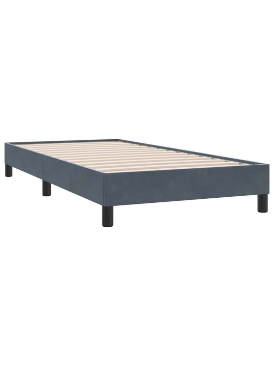 Rám postele bez matrace tmavě šedý 90x210 cm samet