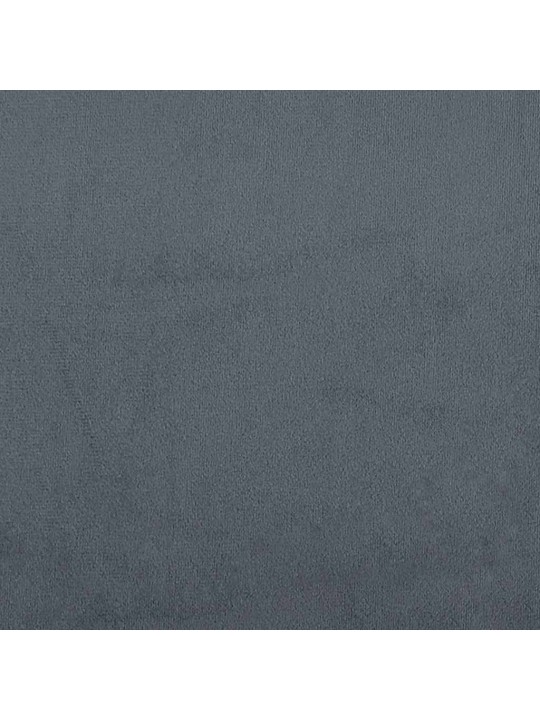 Rám postele bez matrace tmavě šedý 90x210 cm samet