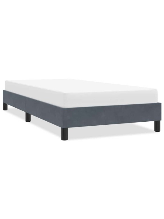Rám postele bez matrace tmavě šedý 90x210 cm samet