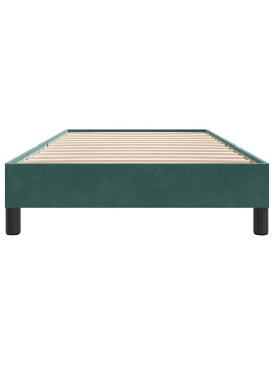 Rám postele bez matrace tmavě zelená 90x210 cm samet