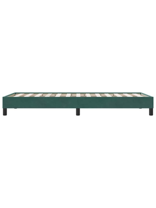 Rám postele bez matrace tmavě zelená 90x210 cm samet