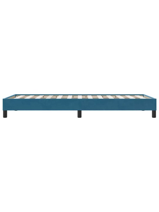 Rám postele bez matrace tmavě modrý 100x210 cm samet