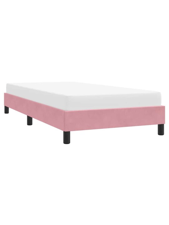 Rám postele bez matrací růžová 100x210 cm samet