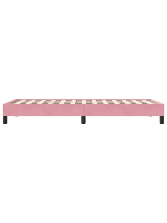 Rám postele bez matrací růžová 100x210 cm samet