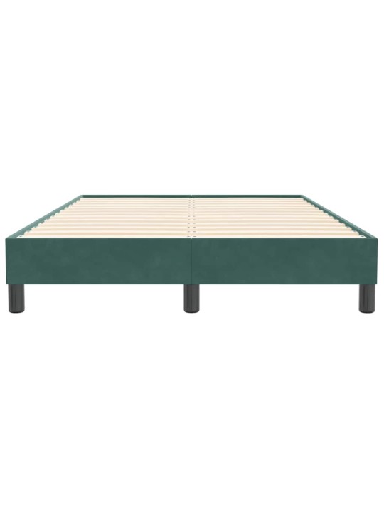 Rám postele bez matrace tmavě zelená 100x210 cm samet