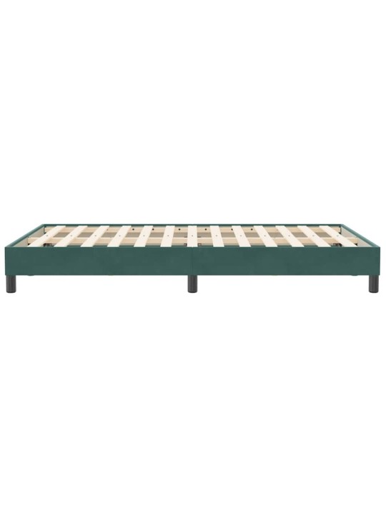 Rám postele bez matrace tmavě zelená 100x210 cm samet