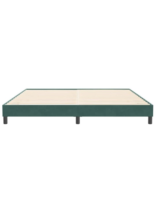 Rám postele bez matrace tmavě zelená 200x210 cm samet