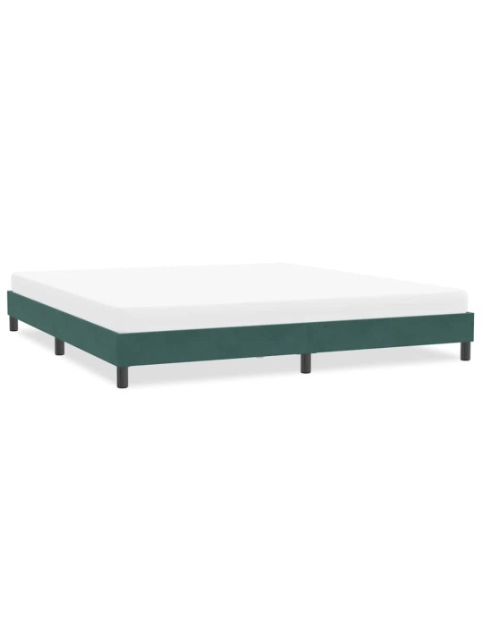 Rám postele bez matrace tmavě zelená 200x210 cm samet