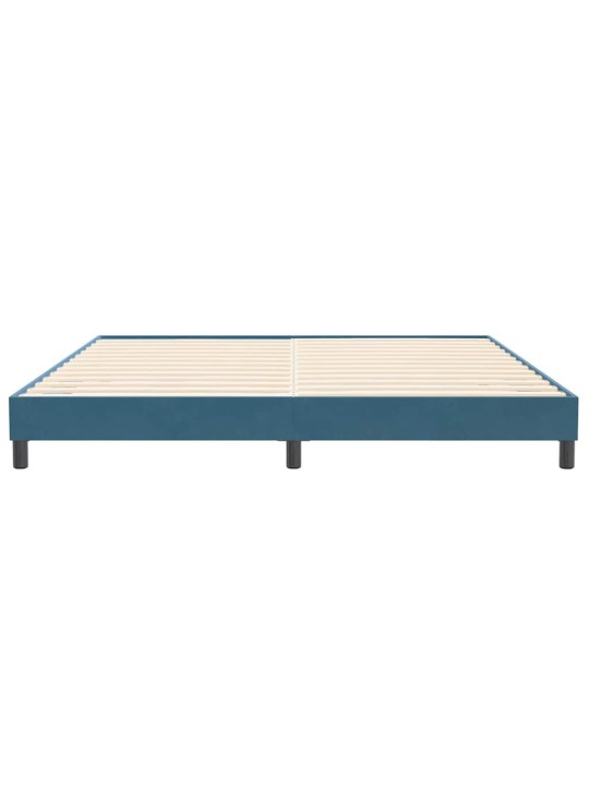 Rám postele bez matrace tmavě modrý 200x210 cm samet