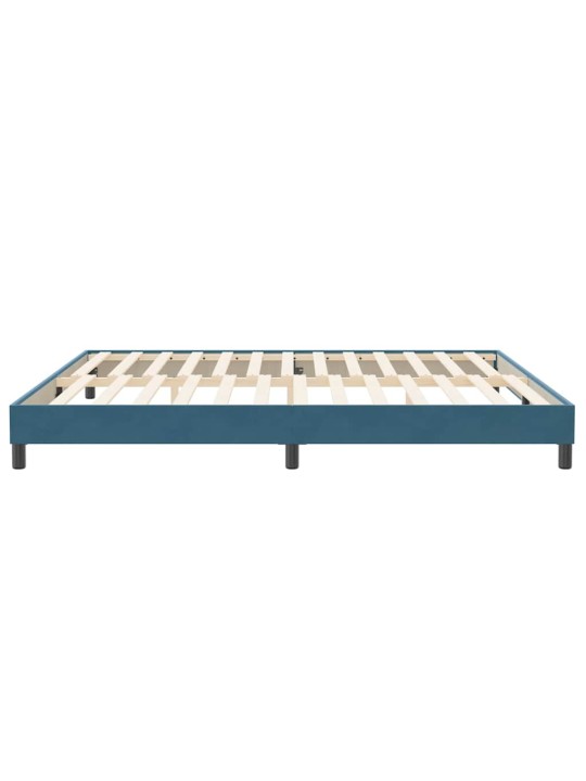 Rám postele bez matrace tmavě modrý 200x210 cm samet